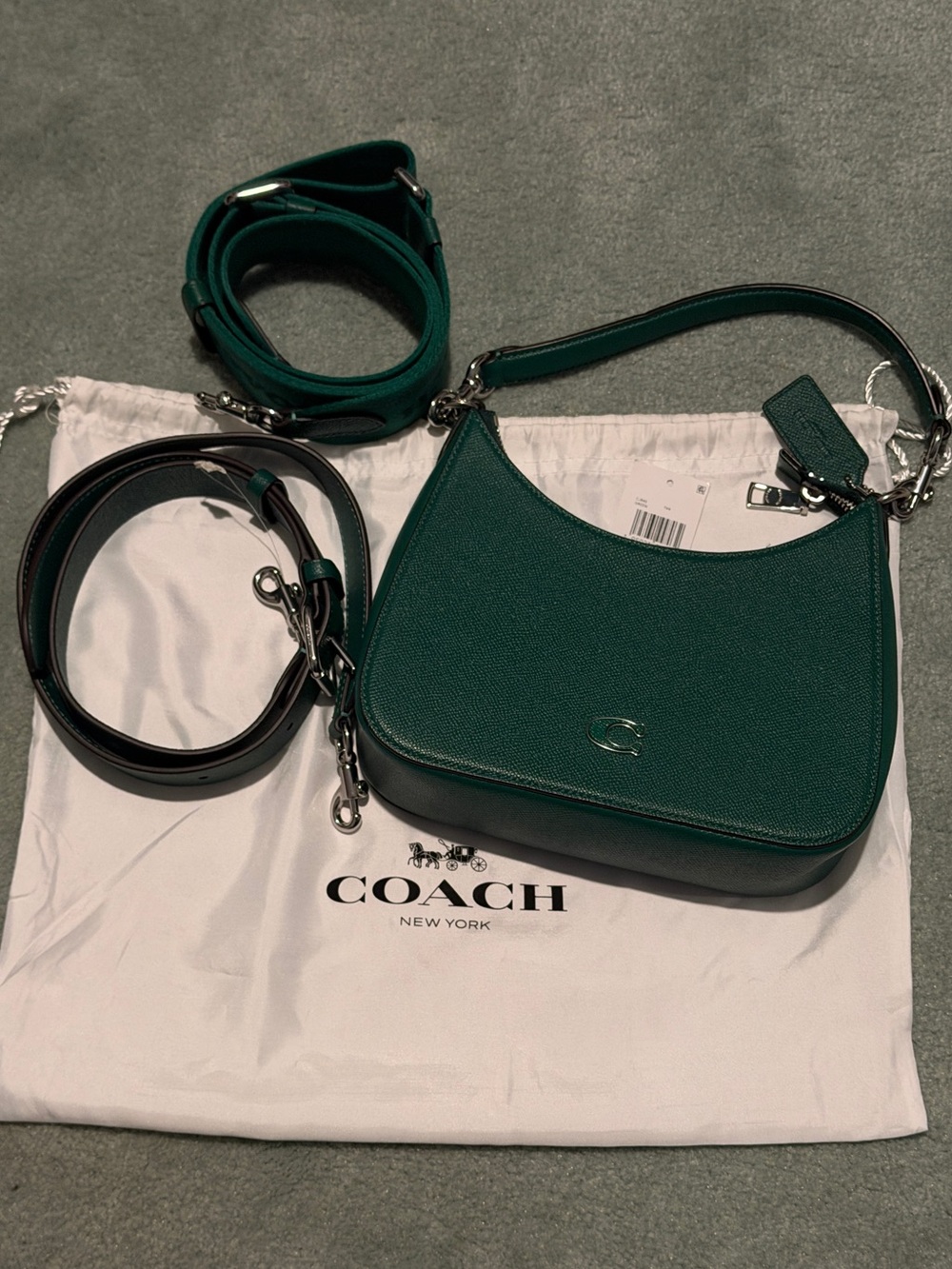 COACH Small Crossgrain Leather Hobo Crossbody Bag